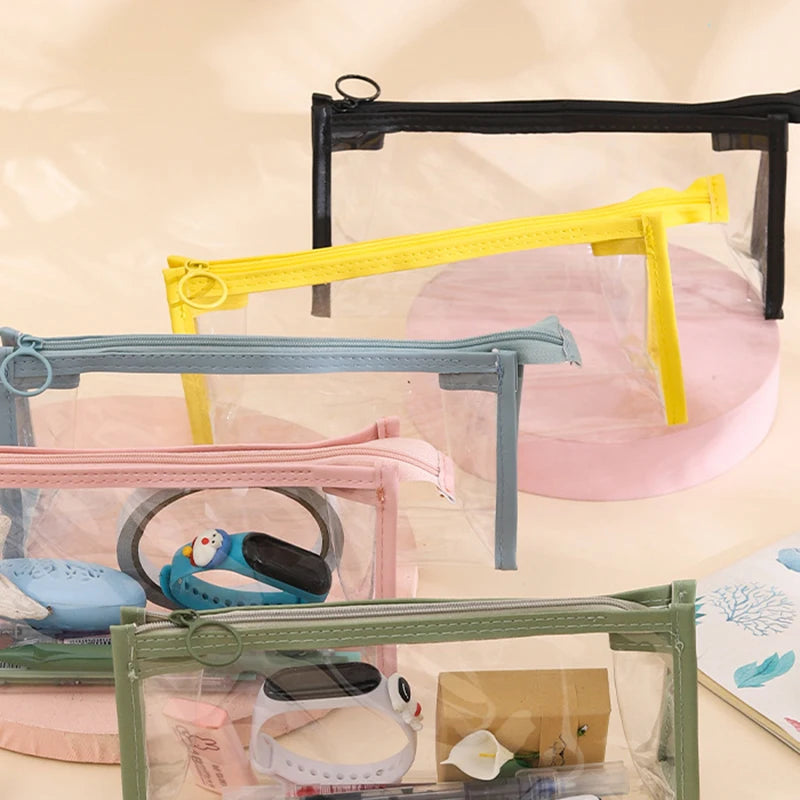 1PC Stationery Large Capacity Zipper Storage Bag for Elementary School