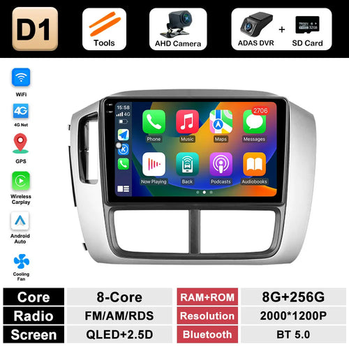 9 inch Navigation GPS Wireless Carplay Android System for Honda Pilot