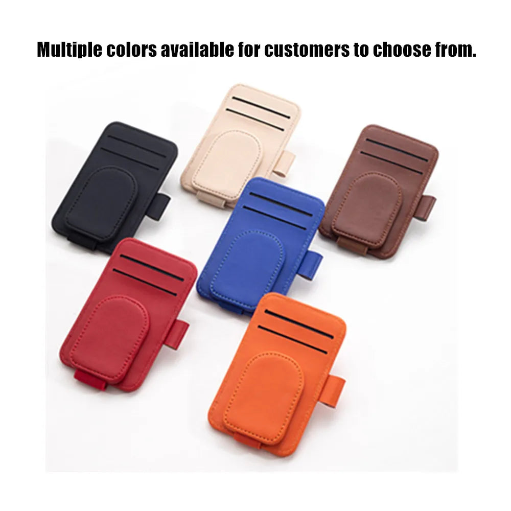 Creative Car Interior Leather Car Glasses Clip Multifunctional