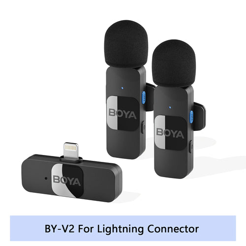BOYA BY-V-P Wireless Lavalier Lapel Microphone for iPhone15 14 Android