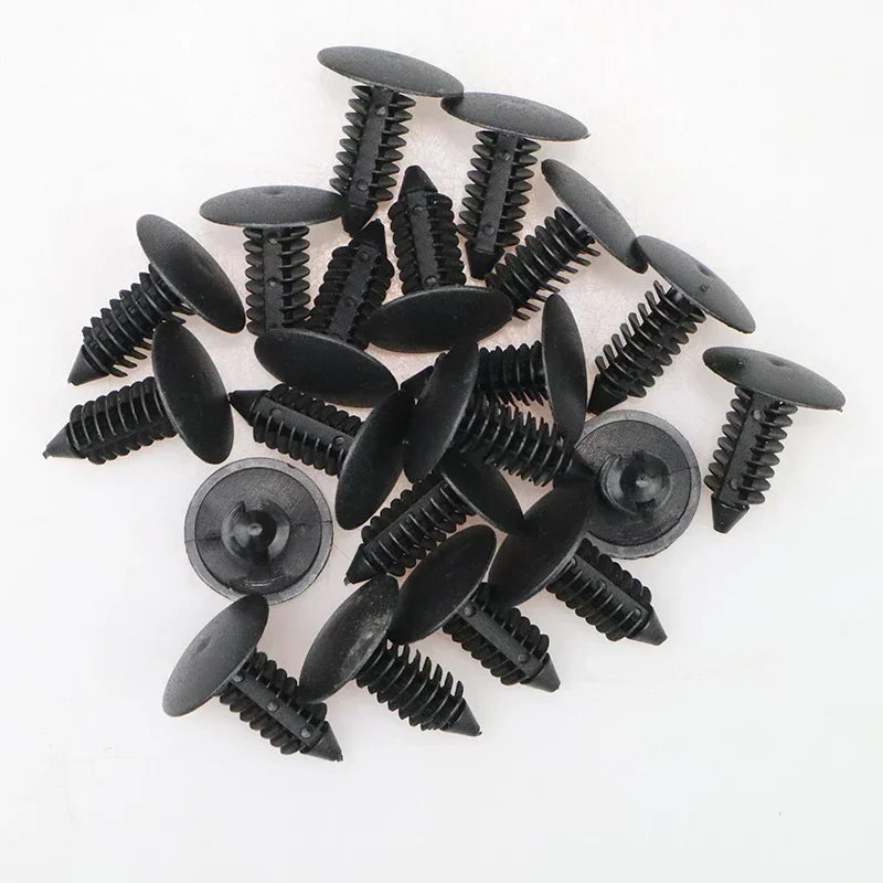 20/50Pcs Auto Fastener Fit 8mm Hole Nylon Car Clips Fender Bumper
