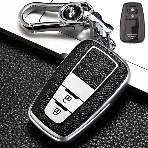 Leather Style Car Remote Key Case Cover Fob For Toyota Prius Camry
