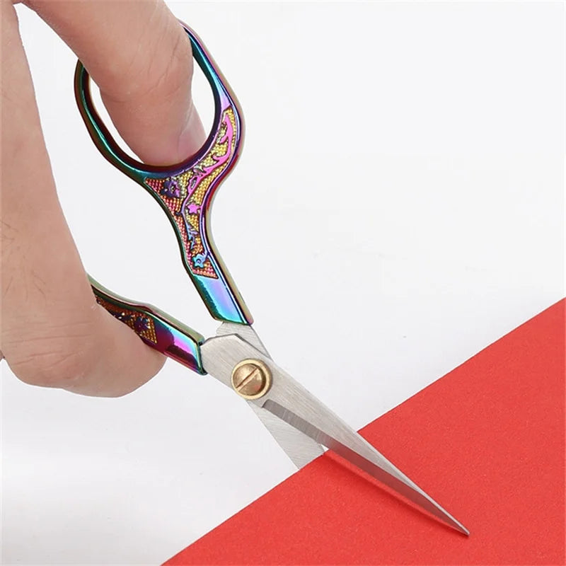 1PC Stainless Steel Vintage Scissors Sewing Fabric Cutter Embroidery