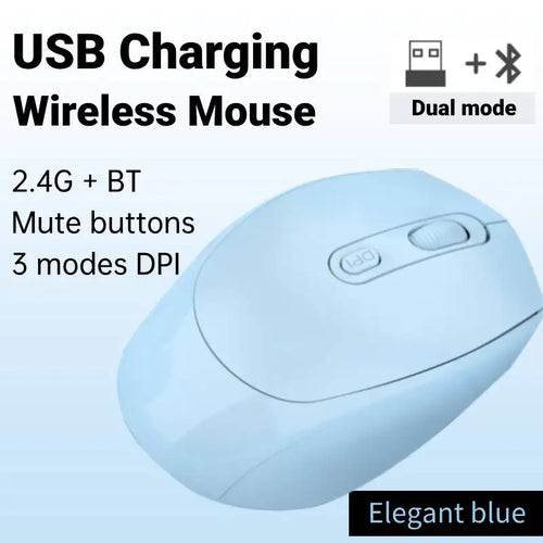 Rechargeable Wireless Mouse Bluetooth Computer Laptop Gaming Mouse