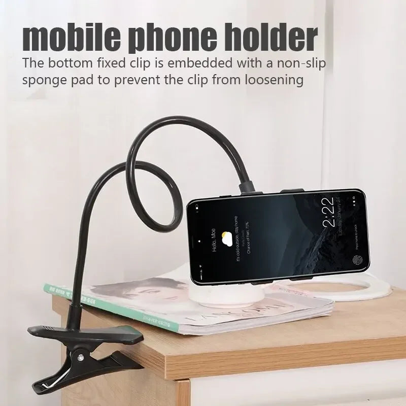 360 Clip Mobile Phone Holder Stand Portable Flexible Lazy Bed Desktop
