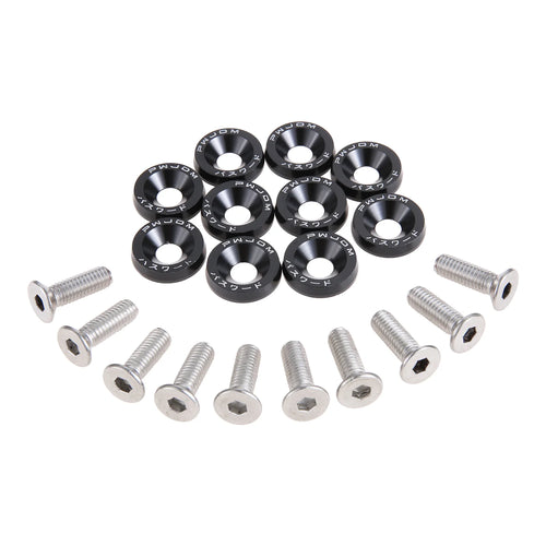 M6 Anodized Aluminum Fender Screw Washers Bolts for Automobile Fender