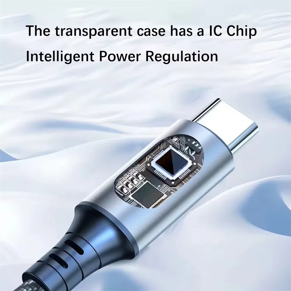 JINMUXI New 120W LED Digital Display Quick Charge USB Type C Cable For