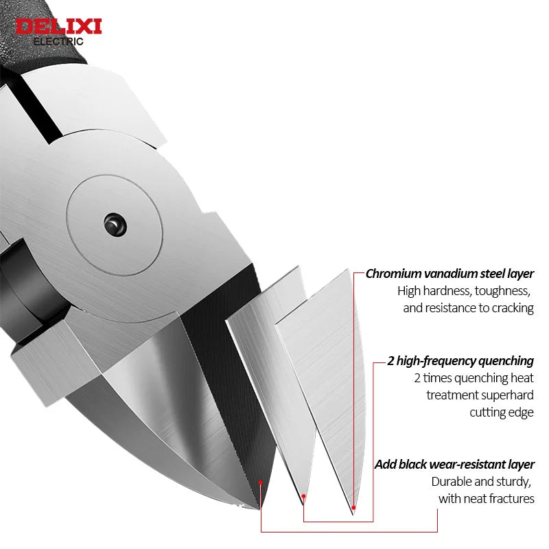 DELIXI ELECTRIC Nozzle Pliers  Electronic Pliers Industrial Scissors