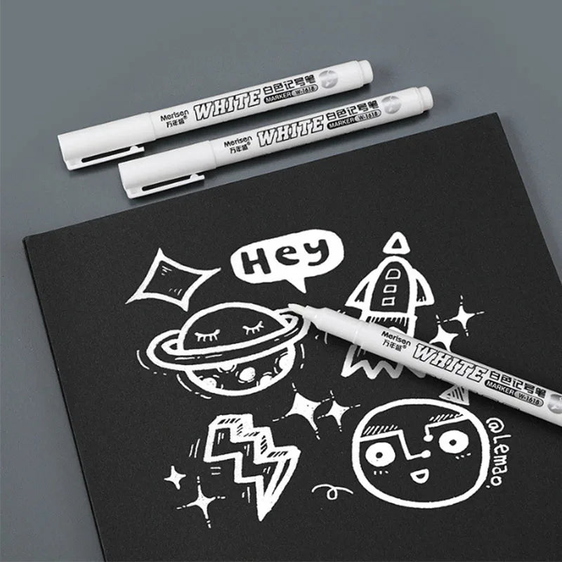 New 1/2/3PCS Waterproof Metal Marker Permanent White Paint Pen Washing