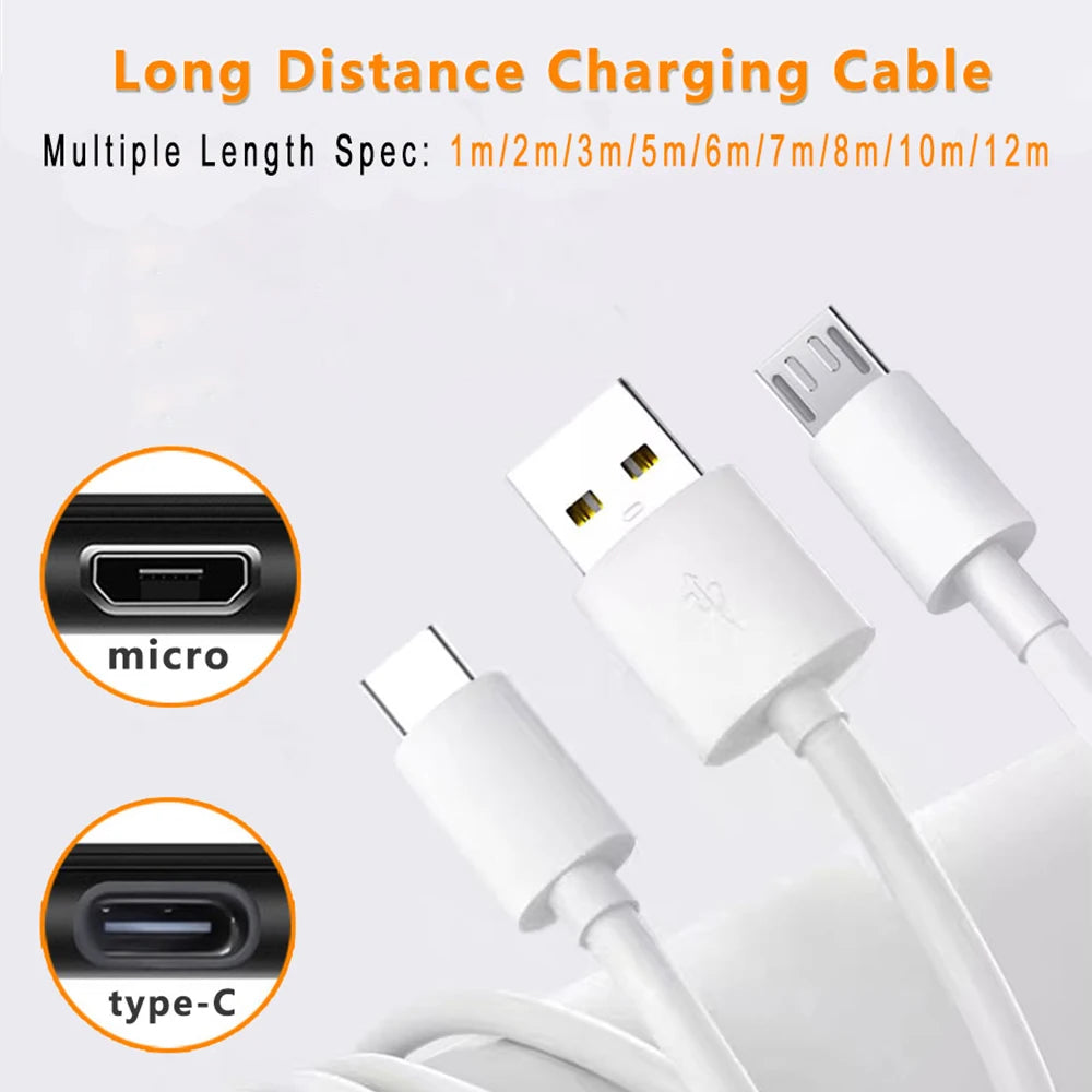 5m/8m/10m Extra Long USB Type C Charging Cable Fast Charging Cable