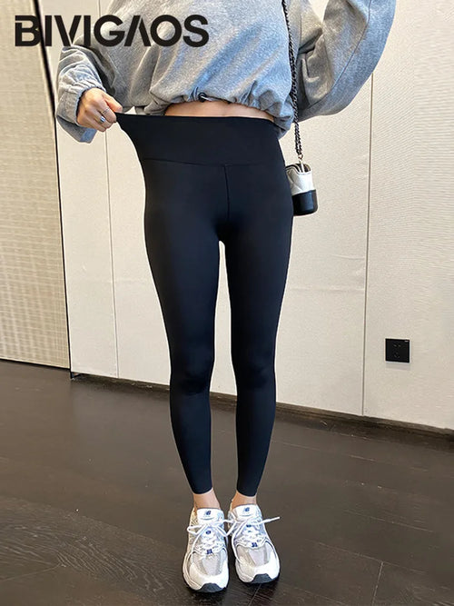 BIVIGAOS Spring New Leisure Shark Leggings Pants Women's Slim