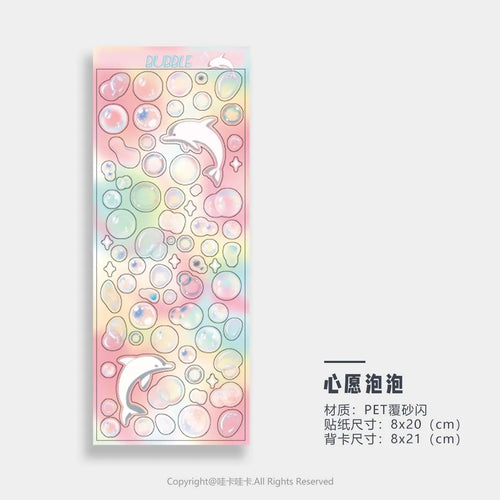 Stars Decal Stickers Scrapbooking Stationery Hearts Stickers PET