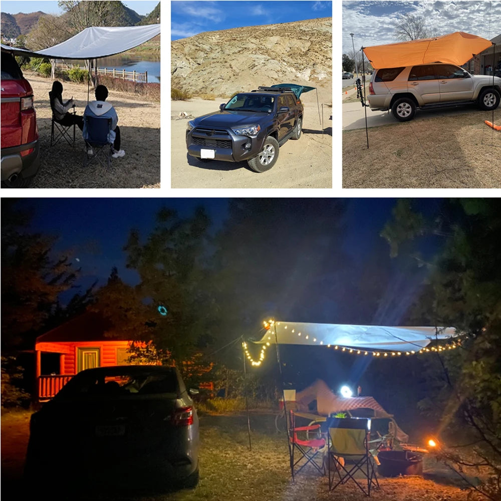 Car Shelter Shade Camping Side Car Roof Top Tent Awning Waterproof UV
