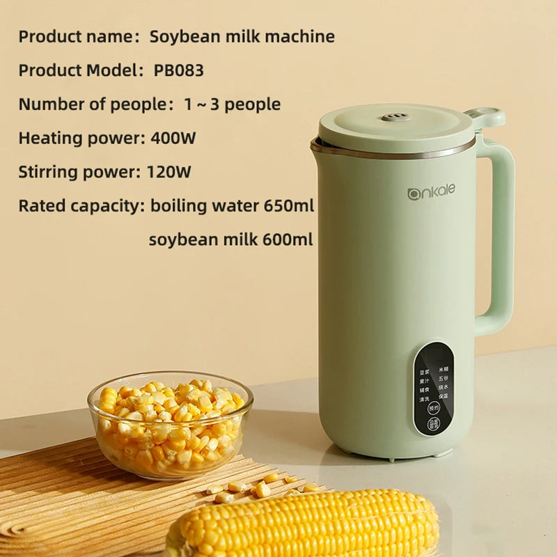 650ml Soy Milk Machine Electric Juicer Portable Blender Soymilk Maker