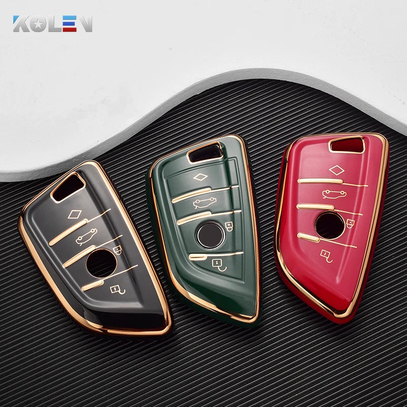 Fashion TPU Car Remote Key Case Cover Shell Fob For BMW X1 X3 X5 X6 X7