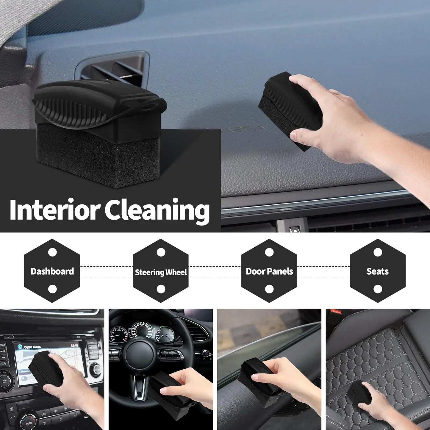 Waxing Sponge Brush for Car Tires Cleaning Tire Edges and Corners