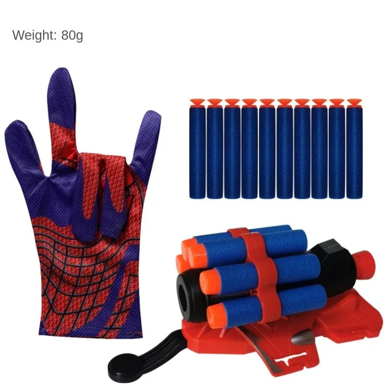Soft Bullets Launcher Spray Wrist With Gloves Launching Soft Bomb Toy