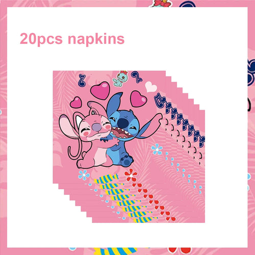 Disney Pink Lilo Stitch and Angel Birthday Party Decoration