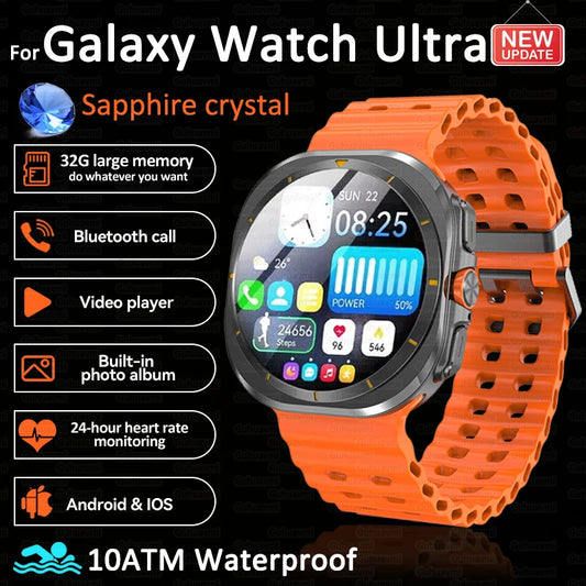 For Samsung New Sapphire Screen Galaxy Watch 7 Ultra Smart Watch Men's