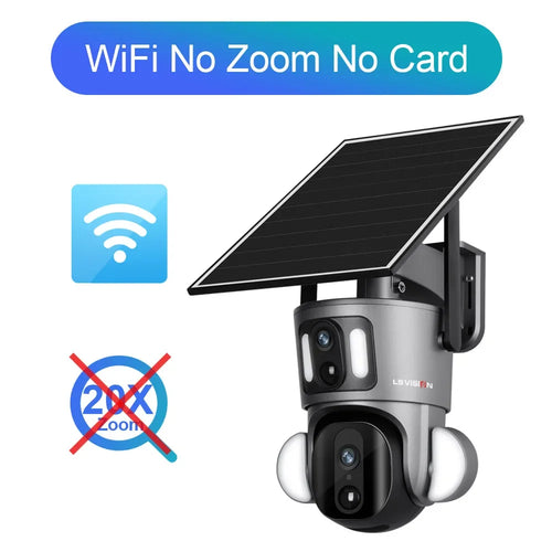 LS VISION 8MP 20X Optical Zoom Dual Screen 4G Sim Solar Camera 4K WiFi
