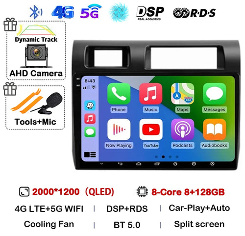 Android 14 Carplay Car Radio For Toyota Pickup Land Cruiser LC 70 79