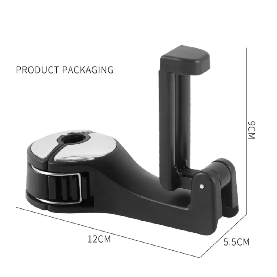 Car mounted hook black phone holder hook multifunctional car lock type