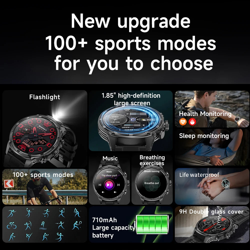 V99 1.85-inch Ultra HD Smart Watch NFC sensing Bluetooth Call 710 Mah