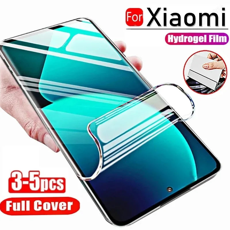 3-5Pcs Hydrogel Film For Xiaomi Redmi Note 12 11 10 9 8 Pro Plus 5G