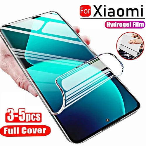 3-5Pcs Hydrogel Film For Xiaomi Redmi Note 12 11 10 9 8 Pro Plus 5G