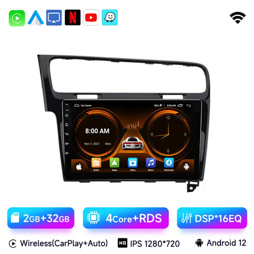 JIUYIN 10.1 Inch  Android 13 Auto Radio for VW Golf 7 2013-2017