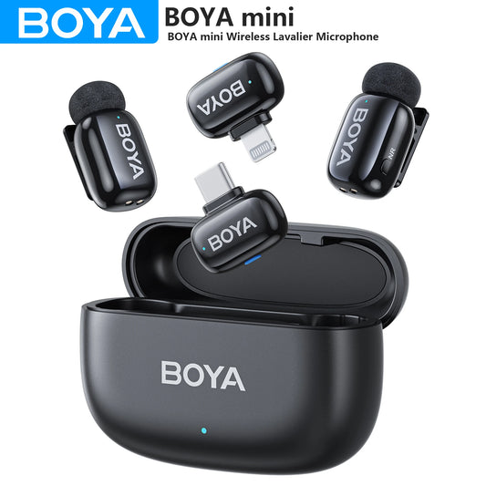 BOYA BOYA Mini Wireless Lavalier Microphone for iPhone Android USB-C