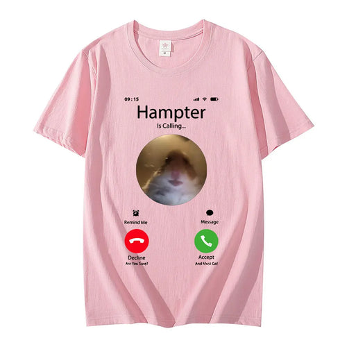 Dank Meme Hamster Staring Front Camera Hampter Calling T-shirt Fashion