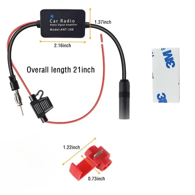 Universal Practical FM Signal Amplifier Anti-interference Car Antenna
