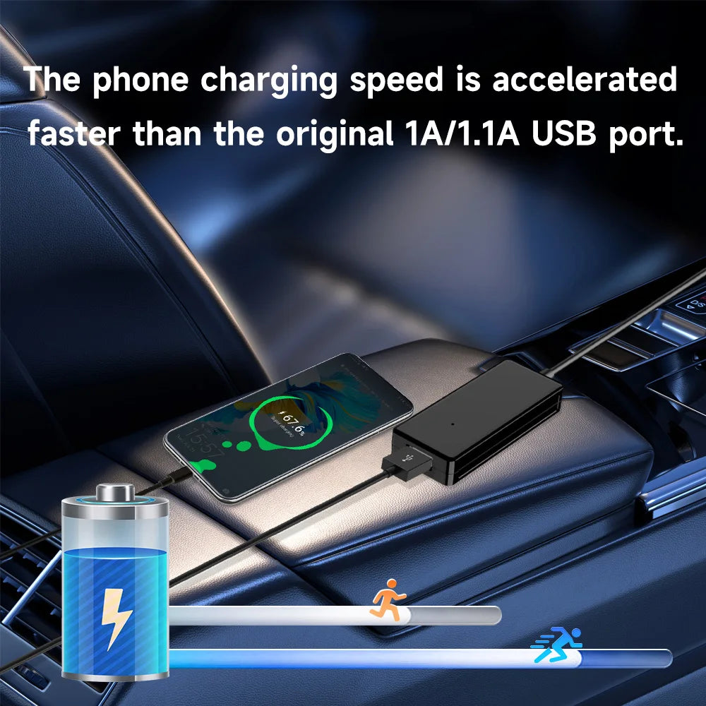 CarlinKit Car Power Supply Cable Solve Use Android 13 CarPlay Ai Box