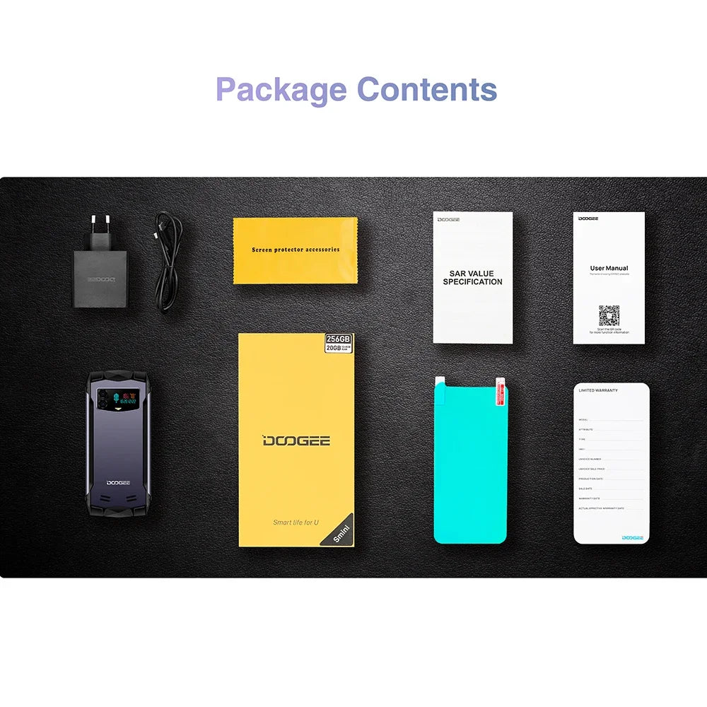 Global Version DOOGEE Smini Rugged Phone 4.5” qHD Display 50MP Camera