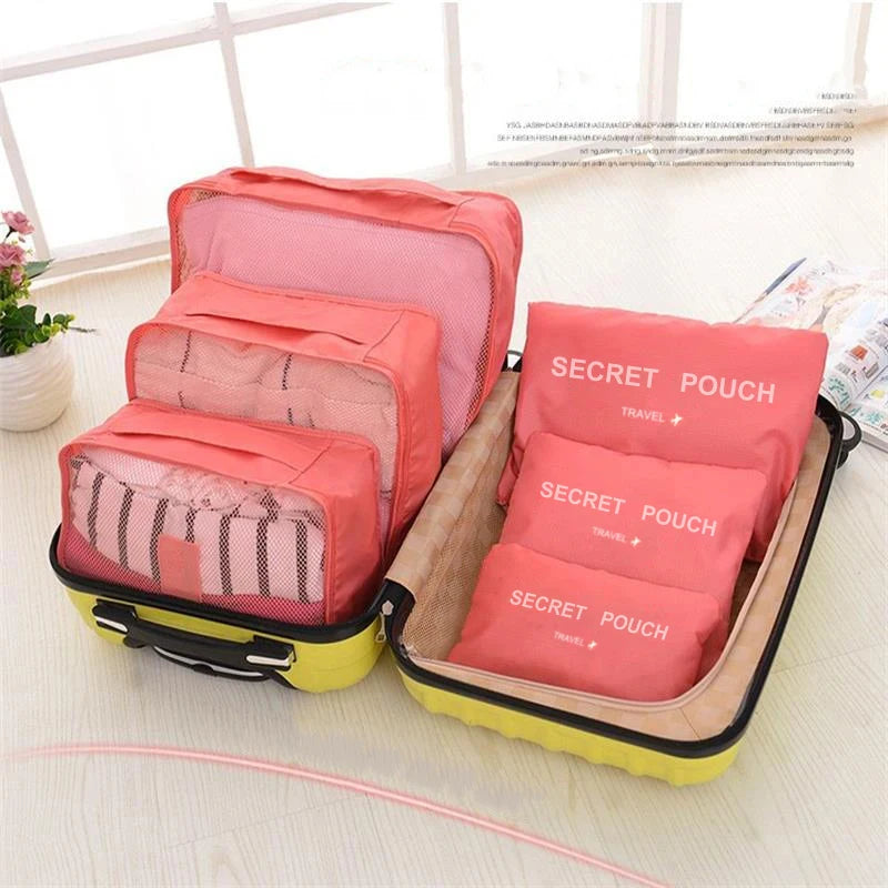 6 Pcs Travel Luggage Storage Bags, Versatile Lightweight Storage