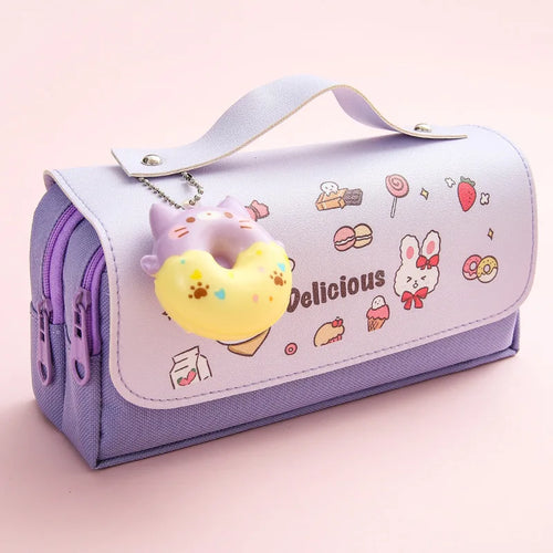 3D Kawaii Pencil Case Girls Decompression Pen Pouch Cute Waterproof