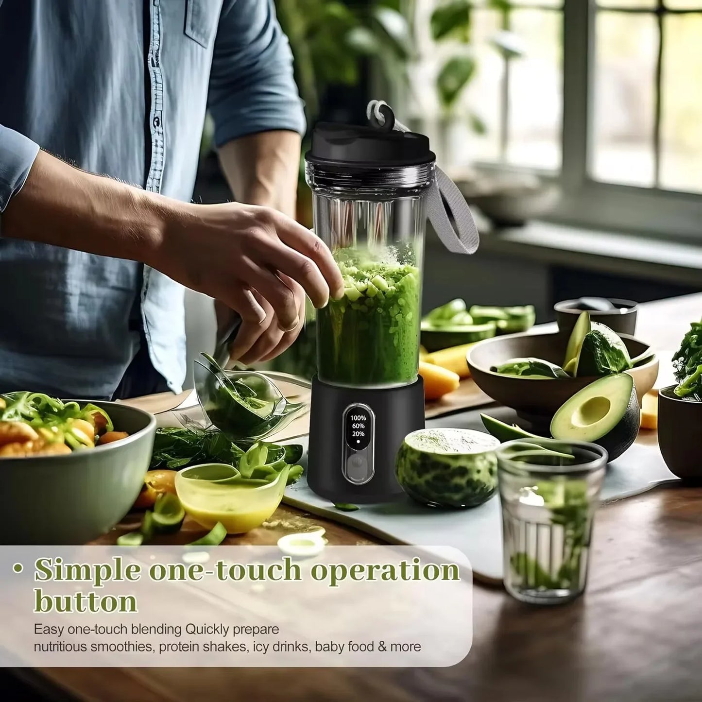 Portable Blender Electric Fruit Juicer Food Mixer Bottle for Shakes