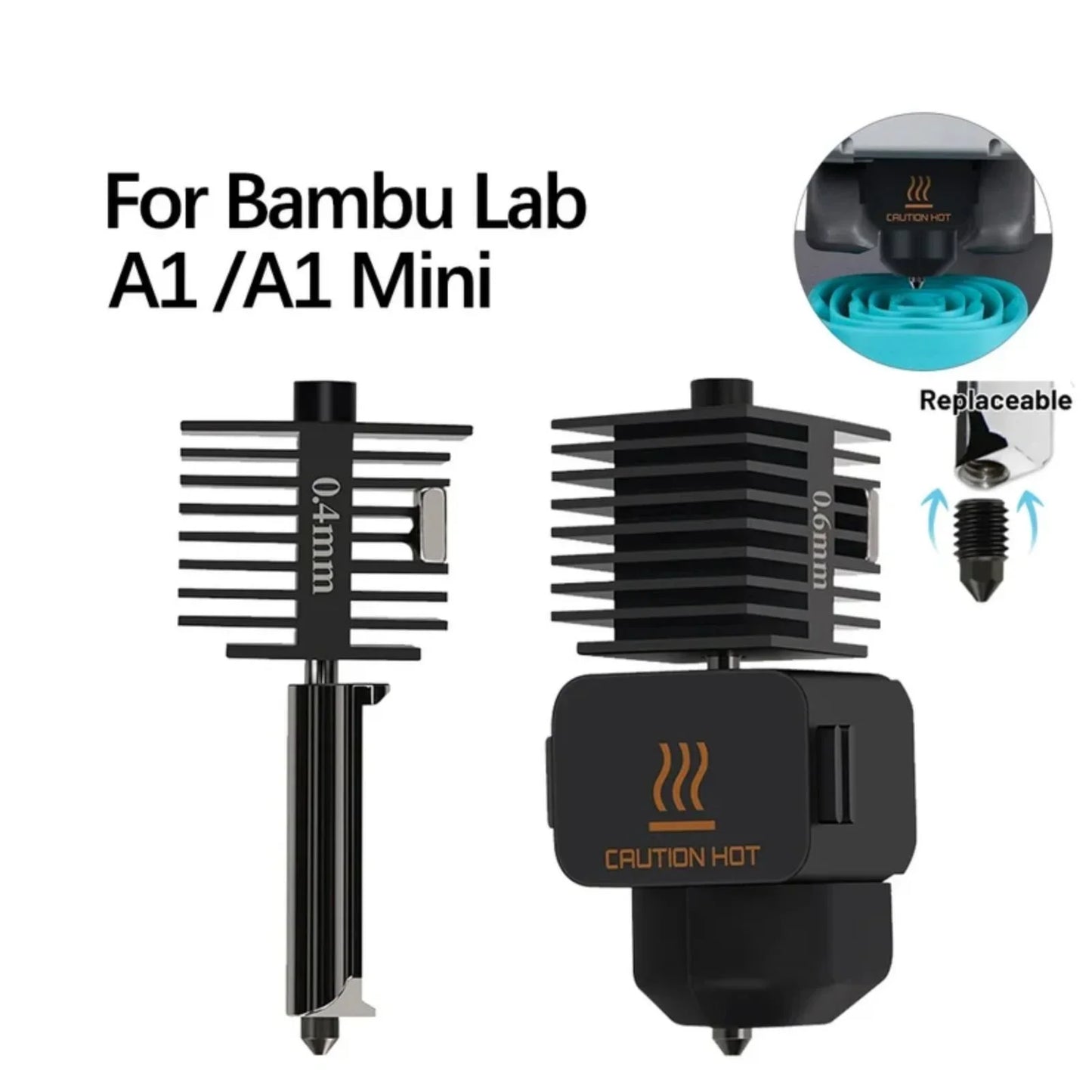 Hotend Kit For Bambu Lab A1/A1 Mini Fast Speed Hot End Assembly
