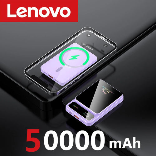 Lenovo 50000mAh Magnetic Wireless Charger Power Bank Portable External