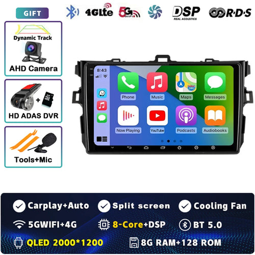 Android 14 Car radio Navigation Multimedia Player For Toyota Corolla