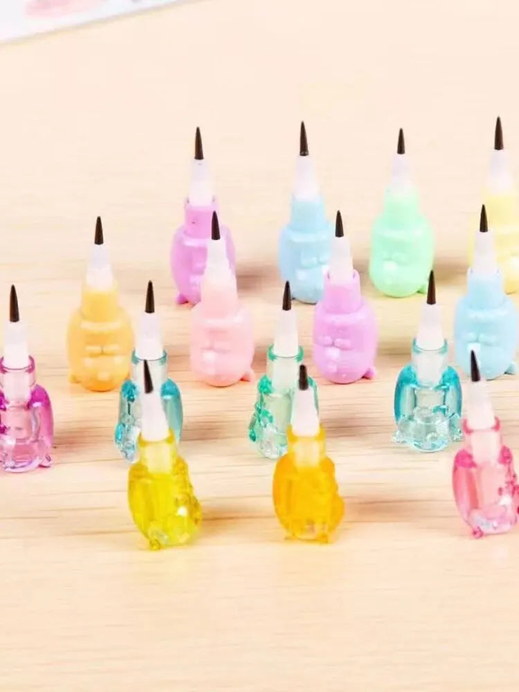 2pcs/Set Cute Bear Non Sharpening Mechanical Pencil Student Writing