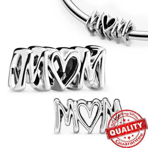 New Arrival 925 Sterling Silver Love You Mom Entwined Infinite Hearts