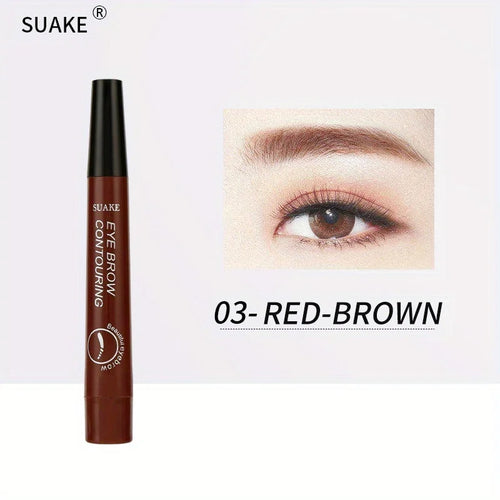 4 Splitted Head Eyebrow Pencil Long Last  Smudge Proof Waterproof