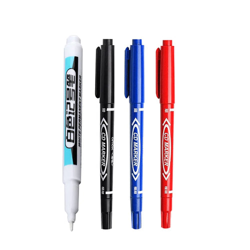 1/4Pcs White Permanent Paint Pen set for Wood Rock Plastic Leather