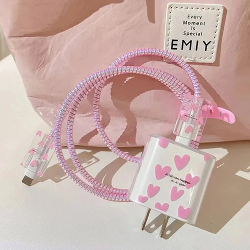 Cherry Frosted Style Charger Cable Protection Cover For iphone US