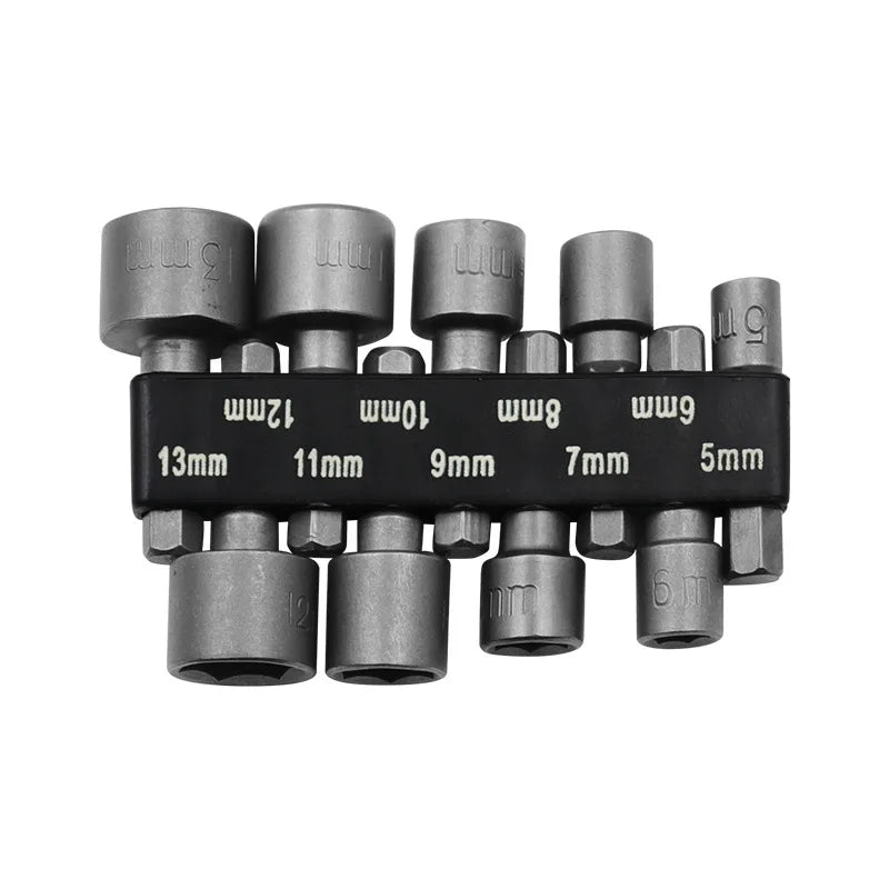 9pcs/14pcs/set 5mm-13mm Hex Sockets Sleeve Nozzles Nut Driver Set