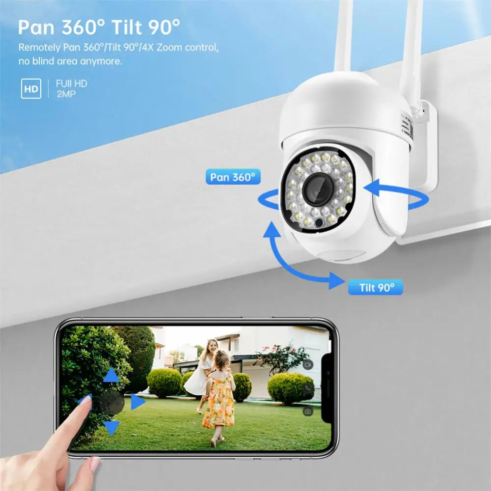 2MP PTZ YI IOT WiFi Outdoor 4X Digital Zoom Camera Home Security Auto