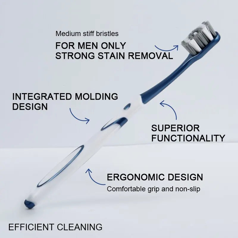 360 Whole Mouth Clean ,Mens Toothbrush,Medium-Hard Bristle Toothbrush