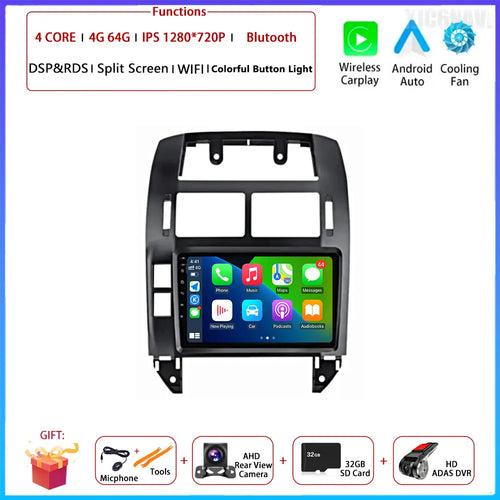 Android OS Car Radio For Volkswagen VW Polo MK4 6Q 9N 9N3 2004-2009